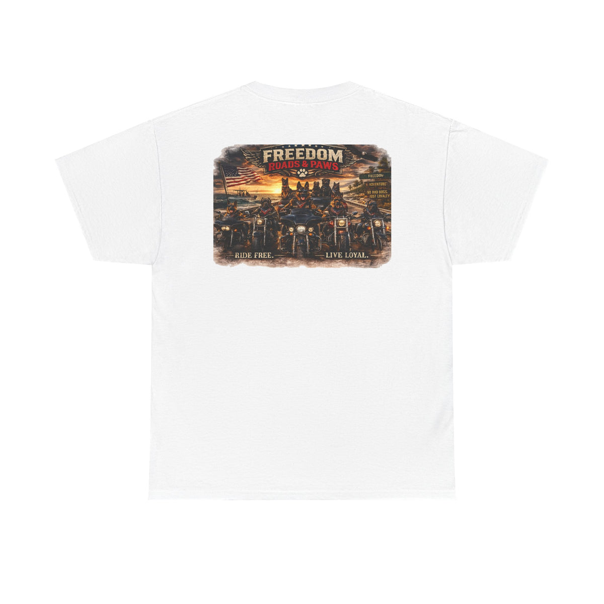Copy of Freedom Ride T‑Shirt — Vintage Motorcycle 'Ride Free or Live Long' Graphic