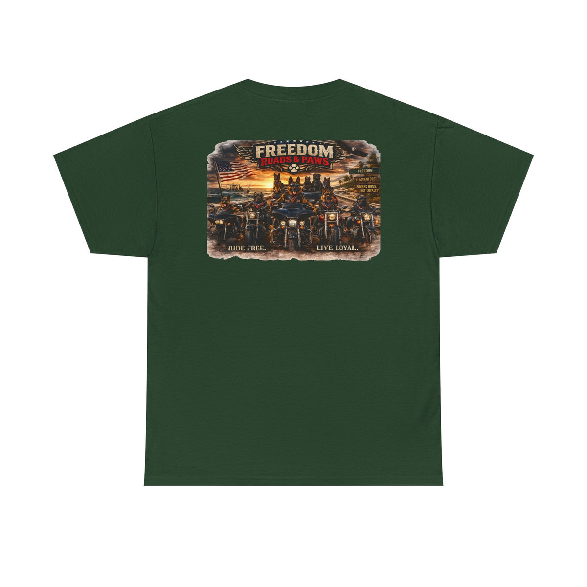 Copy of Freedom Ride T‑Shirt — Vintage Motorcycle 'Ride Free or Live Long' Graphic