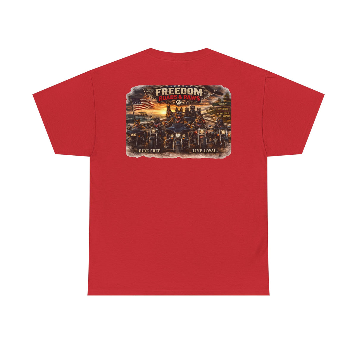 Copy of Freedom Ride T‑Shirt — Vintage Motorcycle 'Ride Free or Live Long' Graphic
