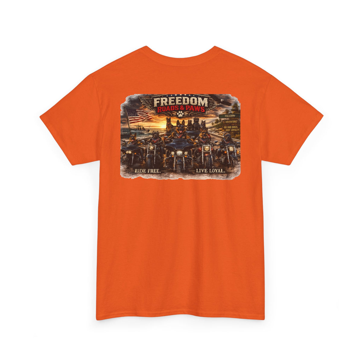 Copy of Freedom Ride T‑Shirt — Vintage Motorcycle 'Ride Free or Live Long' Graphic