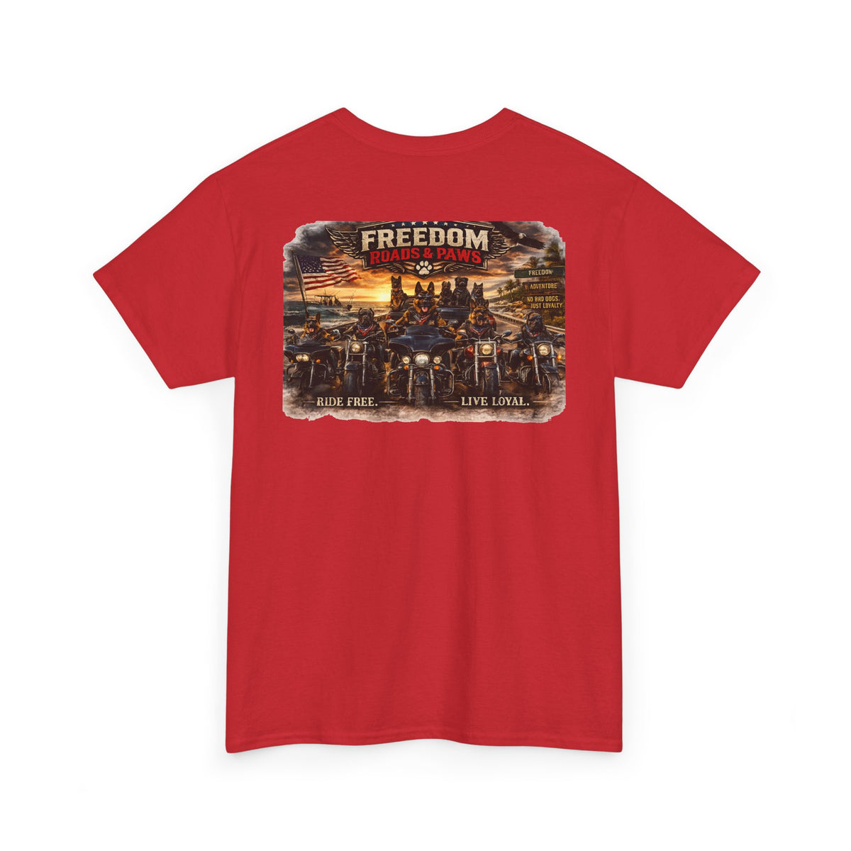 Copy of Freedom Ride T‑Shirt — Vintage Motorcycle 'Ride Free or Live Long' Graphic