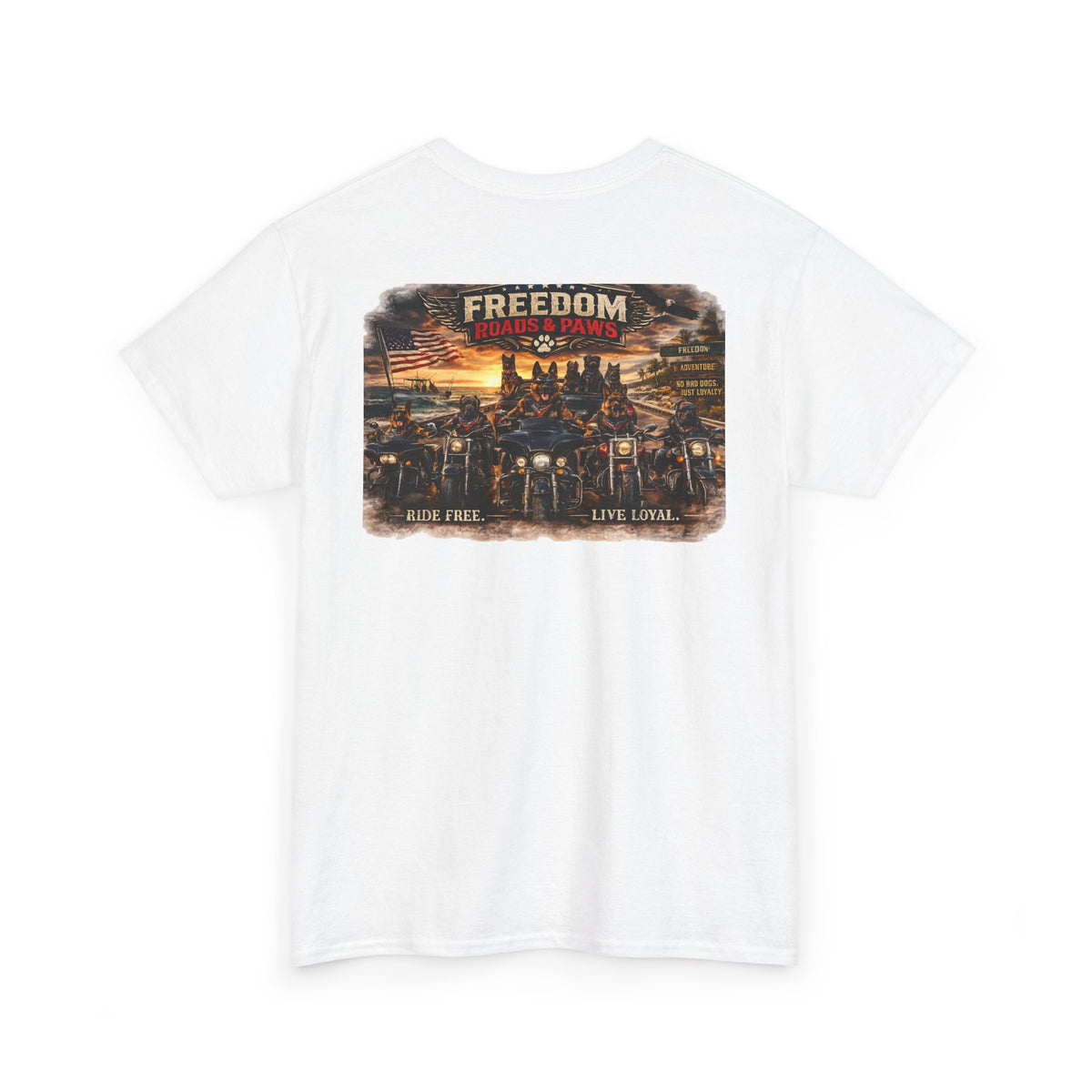 Copy of Freedom Ride T‑Shirt — Vintage Motorcycle 'Ride Free or Live Long' Graphic
